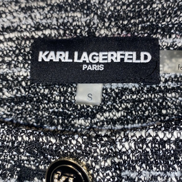 KARL LAGERFELD Boucle Tweed Pattern Jacket - Picture 5 of 6